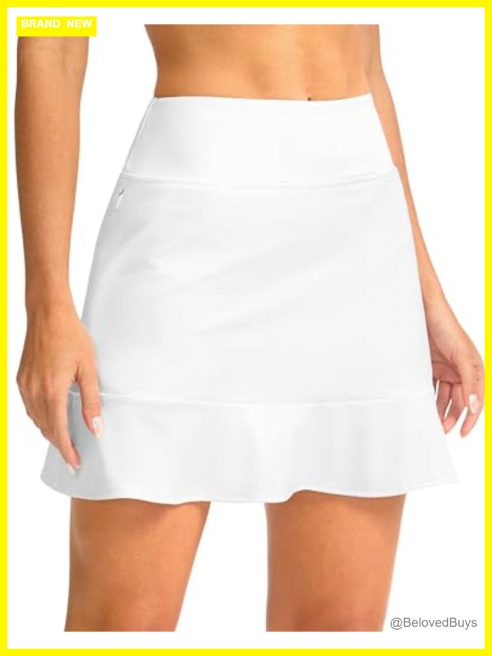 Women's Golf Skort with 5 Pockets High Waist Ruffle Athletic Skort